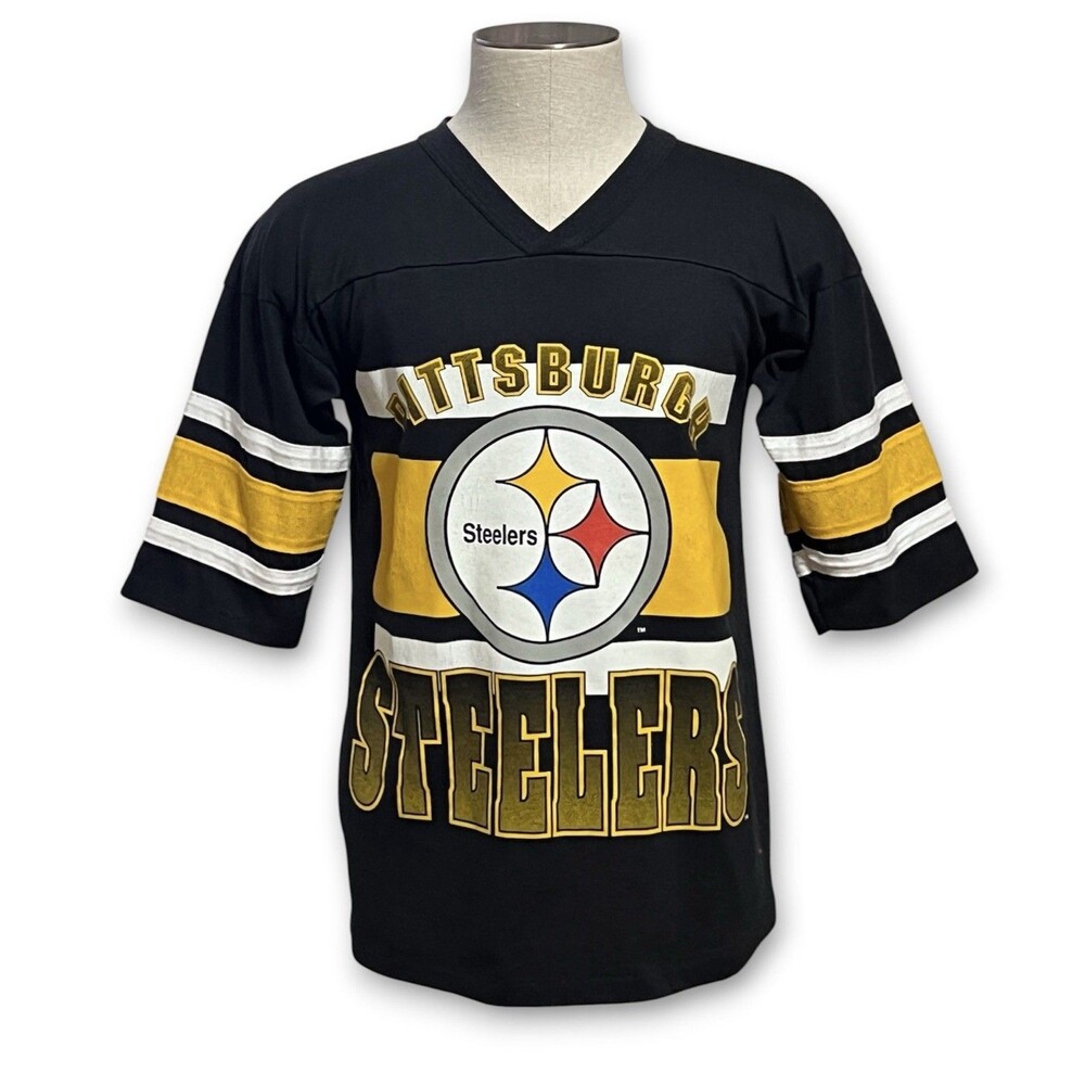 1980’s NFL Pittsburgh Steelers Graphic Jersey Tee Single Stitch USA Adult Medium